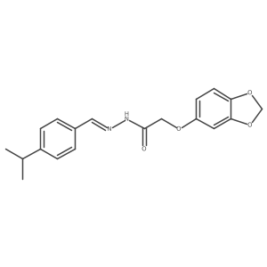 2-(1,3-Benzodioxol-5-yloxy)acetic acid 2-[[4-(1-methylethyl)phenyl]methylene]hydrazide结构式