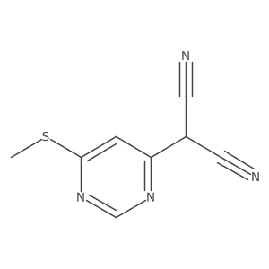 2-(6-(Methylthio)pyrimidin-4-yl)malononitrile结构式