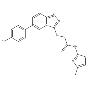 2-((6-(4-chlorophenyl)-[1,2,4]triazolo[4,3-b]pyridazin-3-yl)thio)-N-(4-methylthiazol-2-yl)acetamide Structure