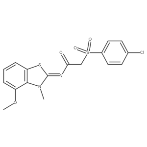 (E)-2-((4-chlorophenyl)sulfonyl)-N-(4-methoxy-3-methylbenzo[d]thiazol-2(3H)-ylidene)acetamide Structure