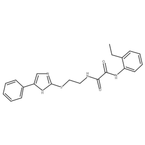 N1-(2-ethylphenyl)-N2-(2-((4-phenyl-1H-imidazol-2-yl)thio)ethyl)oxalamide结构式