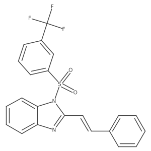 2-Styryl-1-((3-(trifluoromethyl)phenyl)sulfonyl)-1H-benzo[d]imidazole结构式