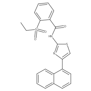 2-(ethylsulfonyl)-N-(4-(naphthalen-1-yl)thiazol-2-yl)benzamide结构式