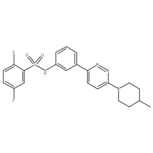 2,5-difluoro-N-{3-[6-(4-methylpiperidin-1-yl)pyridazin-3-yl]phenyl}benzene-1-sulfonamide Structure