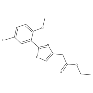 Ethyl {2-[5-chloro-2-(methyloxy)phenyl]-1,3-oxazol-4-yl}acetate Structure