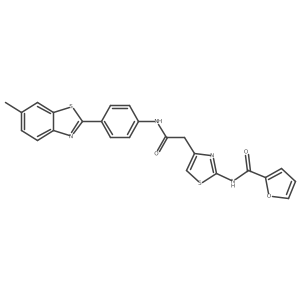 N-(4-(2-((4-(6-methylbenzo[d]thiazol-2-yl)phenyl)amino)-2-oxoethyl)thiazol-2-yl)furan-2-carboxamide Structure