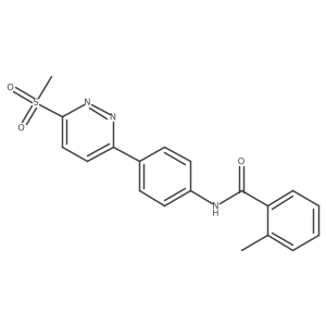 2-methyl-N-(4-(6-(methylsulfonyl)pyridazin-3-yl)phenyl)benzamide Structure