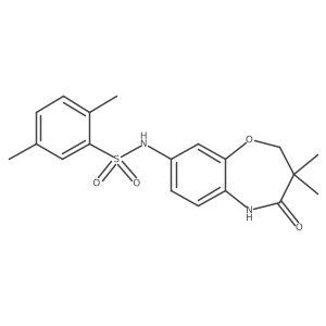 N-(3,3-dimethyl-4-oxo-2,3,4,5-tetrahydrobenzo[b][1,4]oxazepin-8-yl)-2,5-dimethylbenzenesulfonamide结构式
