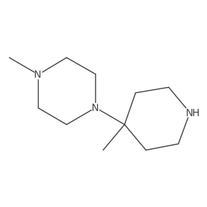 1-Methyl-4-(4-methylpiperidin-4-yl)piperazine Structure