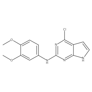 4-Chloro-N-(3,4-dimethoxyphenyl)-7h-pyrrolo[2,3-d]pyrimidin-2-amine结构式