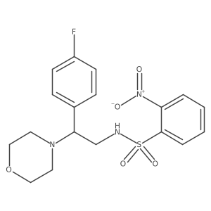 N-[2-(4-fluorophenyl)-2-(morpholin-4-yl)ethyl]-2-nitrobenzene-1-sulfonamide Structure
