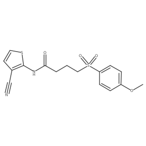 N-(3-cyanothiophen-2-yl)-4-((4-methoxyphenyl)sulfonyl)butanamide Structure