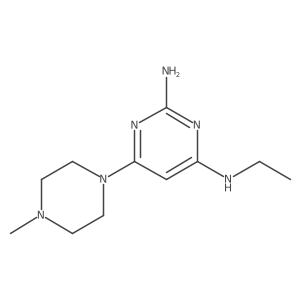 N4-Ethyl-6-(4-methyl-1-piperazinyl)-2,4-pyrimidinediamine结构式