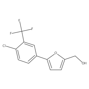 {5-[4-Chloro-3-(trifluoromethyl)phenyl]furan-2-yl}methanol结构式
