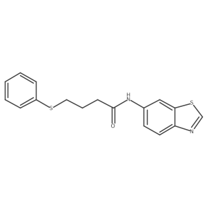 N-(benzo[d]thiazol-6-yl)-4-(phenylthio)butanamide Structure