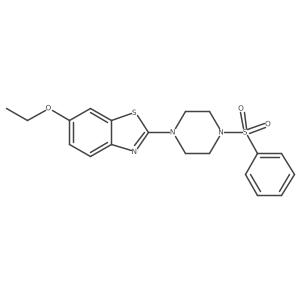 6-Ethoxy-2-(4-(phenylsulfonyl)piperazin-1-yl)benzo[d]thiazole结构式