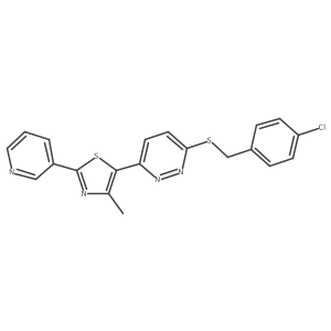 5-(6-((4-Chlorobenzyl)thio)pyridazin-3-yl)-4-methyl-2-(pyridin-3-yl)thiazole结构式