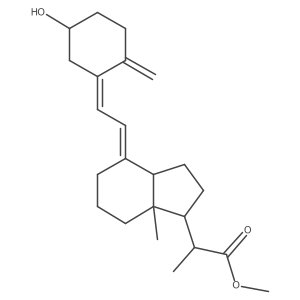 2-{4-[2-(5-Hydroxy-2-methylene-cyclohexylidene)-ethylidene]-7a-methyl-octahydro-inden-1-yl}-propionic acid methyl ester Structure