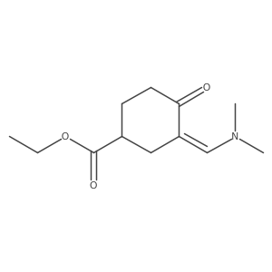 Ethyl 3-((dimethylamino)methylene)-4-oxocyclohexanecarboxylate结构式