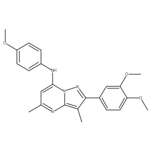 2-(3,4-dimethoxyphenyl)-N-(4-methoxyphenyl)-3,5-dimethylpyrazolo[1,5-a]pyrimidin-7-amine结构式