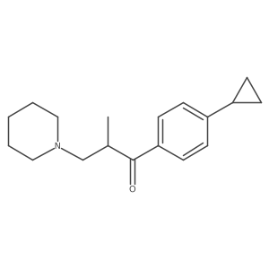 (+)-1-(4-Cyclopropylphenyl)-2-methyl-3-(1-piperidinyl)-1-propanone结构式