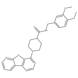 N-[(3,4-dimethoxyphenyl)methyl]-1-{8-thia-3,5,10-triazatricyclo[7.4.0.0^{2,7}]trideca-1(13),2(7),3,5,9,11-hexaen-6-yl}piperidine-4-carboxamide Structure