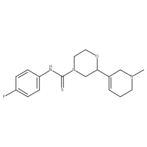 N-(4-Fluorophenyl)-2-(1,2,5,6-tetrahydro-1-methyl-3-pyridinyl)-4-morpholinecarbothioamide结构式