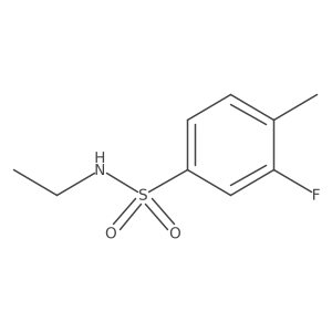 N-Ethyl-3-fluoro-4-methylbenzene-1-sulfonamide结构式