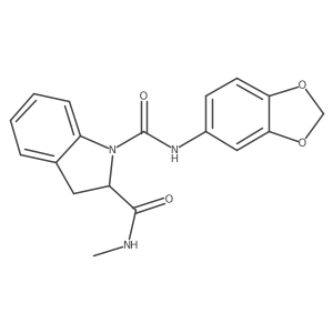 N1-(benzo[d][1,3]dioxol-5-yl)-N2-methylindoline-1,2-dicarboxamide结构式