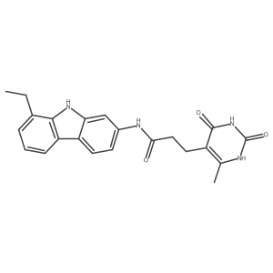 N-(8-ethyl-9H-carbazol-2-yl)-3-(6-methyl-2,4-dioxo-1,2,3,4-tetrahydropyrimidin-5-yl)propanamide Structure