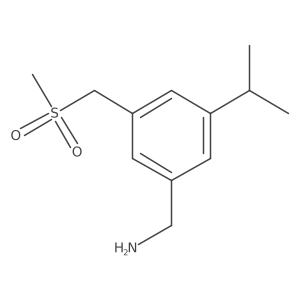 [3-Isopropyl-5-[(methylsulfonyl)methyl]phenyl]methanamine结构式