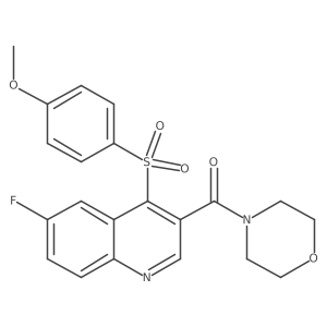 (6-Fluoro-4-((4-methoxyphenyl)sulfonyl)quinolin-3-yl)(morpholino)methanone结构式