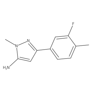 3-(3-Fluoro-4-methylphenyl)-1-methyl-1h-pyrazol-5-amine结构式
