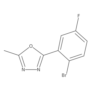 2-(2-Bromo-5-fluorophenyl)-5-methyl-1,3,4-oxadiazole Structure