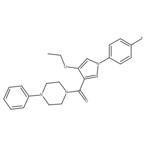 (4-ethoxy-1-(4-fluorophenyl)-1H-pyrazol-3-yl)(4-phenylpiperazin-1-yl)methanone Structure