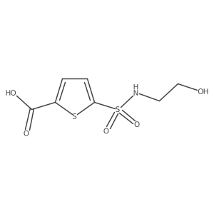 5-[(2-Hydroxyethyl)sulfamoyl]thiophene-2-carboxylic acid Structure