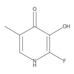 2-fluoro-3-hydroxy-5-methyl-1H-pyridin-4-one结构式