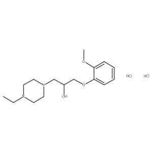 1-(4-Ethylpiperazin-1-yl)-3-(2-methoxyphenoxy)propan-2-ol dihydrochloride Structure