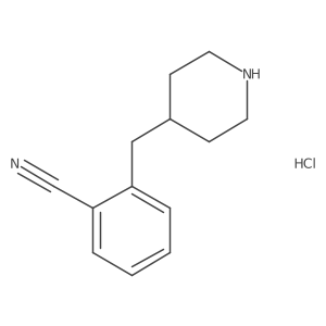 Benzonitrile, 2-(4-piperidinylmethyl)-, hydrochloride (1:1)结构式