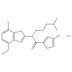 N-(7-chloro-4-methoxybenzo[d]thiazol-2-yl)-N-(3-(dimethylamino)propyl)-3-methylisoxazole-5-carboxamide hydrochloride Structure