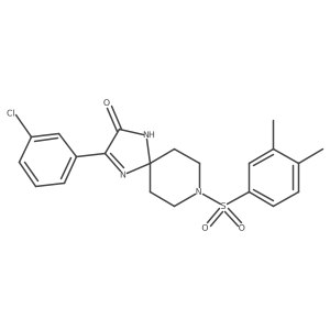 3-(3-Chlorophenyl)-8-((3,4-dimethylphenyl)sulfonyl)-1,4,8-triazaspiro[4.5]dec-3-en-2-one结构式