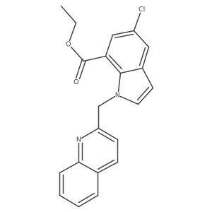 Ethyl 5-chloro-1-(quinolin-2-ylmethyl)-1H-indole-7-carboxylate结构式