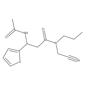 N-(cyanomethyl)-3-acetamido-N-propyl-3-(thiophen-2-yl)propanamide Structure