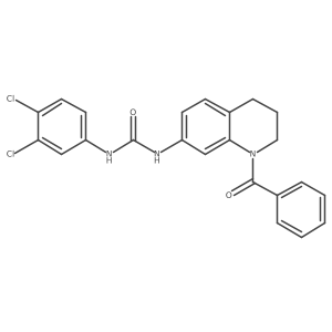 1-(1-Benzoyl-1,2,3,4-tetrahydroquinolin-7-yl)-3-(3,4-dichlorophenyl)urea结构式