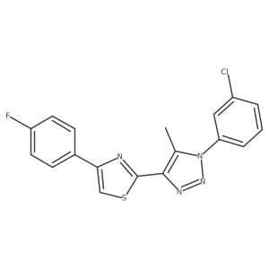 2-(1-(3-chlorophenyl)-5-methyl-1H-1,2,3-triazol-4-yl)-4-(4-fluorophenyl)thiazole Structure