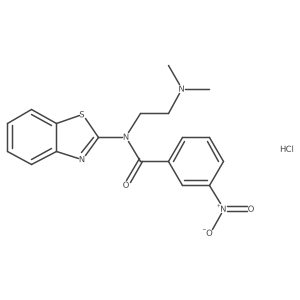N-(benzo[d]thiazol-2-yl)-N-(2-(dimethylamino)ethyl)-3-nitrobenzamide hydrochloride结构式