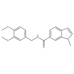 N-(3,4-dimethoxybenzyl)-1-methyl-1H-indole-6-carboxamide结构式