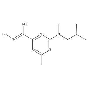 n-Hydroxy-2-(isobutyl-methyl-amino)-6-methyl-pyrimidine-4-carboxamidine Structure