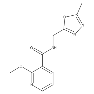 2-methoxy-N-((5-methyl-1,3,4-oxadiazol-2-yl)methyl)nicotinamide Structure