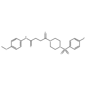 4-(4-((4-fluorophenyl)sulfonyl)piperazin-1-yl)-N-(4-methoxyphenyl)-4-oxobutanamide结构式